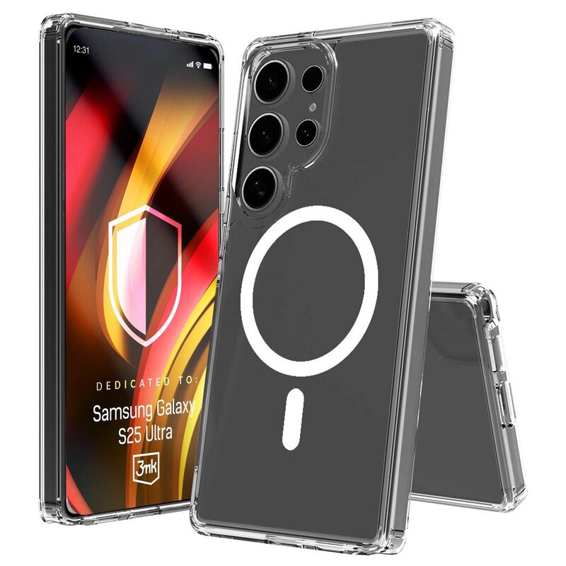 Etui 3MK Hardy Liqforce MagCase do Samsung Galaxy S25 Ultra Przezroczysty