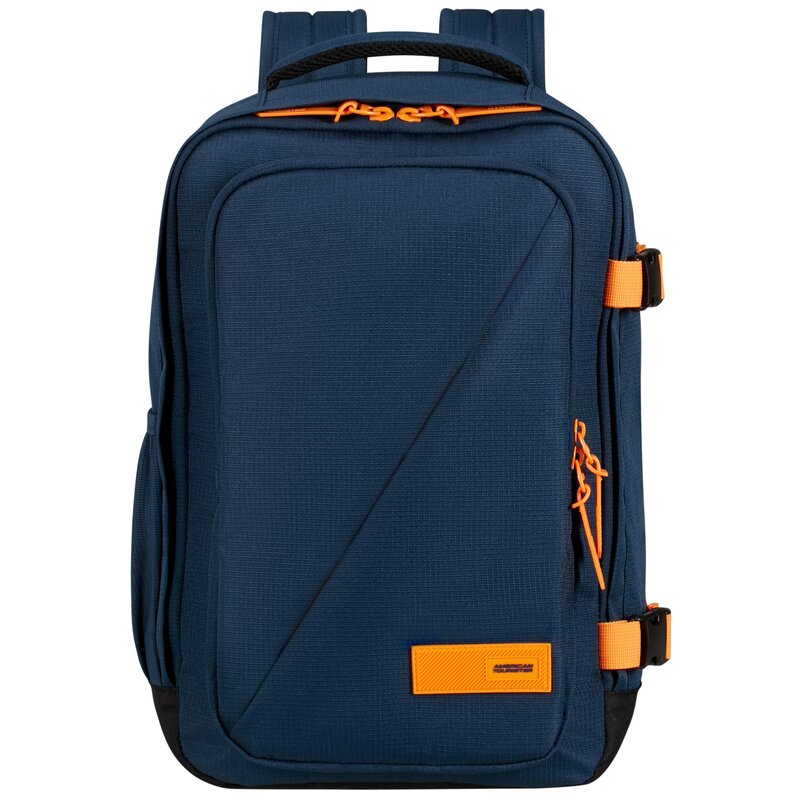 Plecak kabinowy AMERICAN TOURISTER Take2Cabin S Granatowo-pomarańczowy (Ryanair)