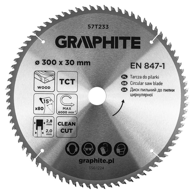 Tarcza do cięcia GRAPHITE 57T233 300 mm