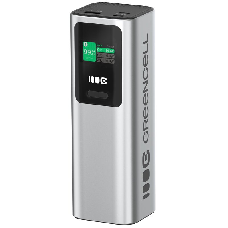 Powerbank GREENCELL PowerPlay Ultra 25200 mAh 140W Srebrny