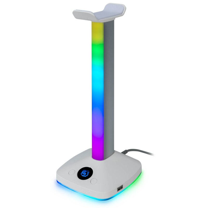 Stojak na słuchawki MAD DOG HPS800W Wbudowany HUB USB, Wysokość 300 mm