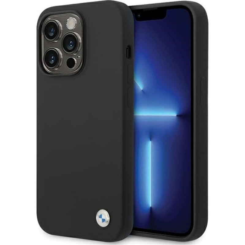 Etui BMW Silicone Metal Logo do Apple iPhone 15 Pro Max Czarny