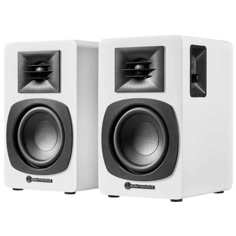 Aktywne, Podstawkowe kolumny głośnikowe AUDIO-TECHNICA AT-SP3X Biały (2 szt.), Wbudowany DSP, Funkcja Multiparowania