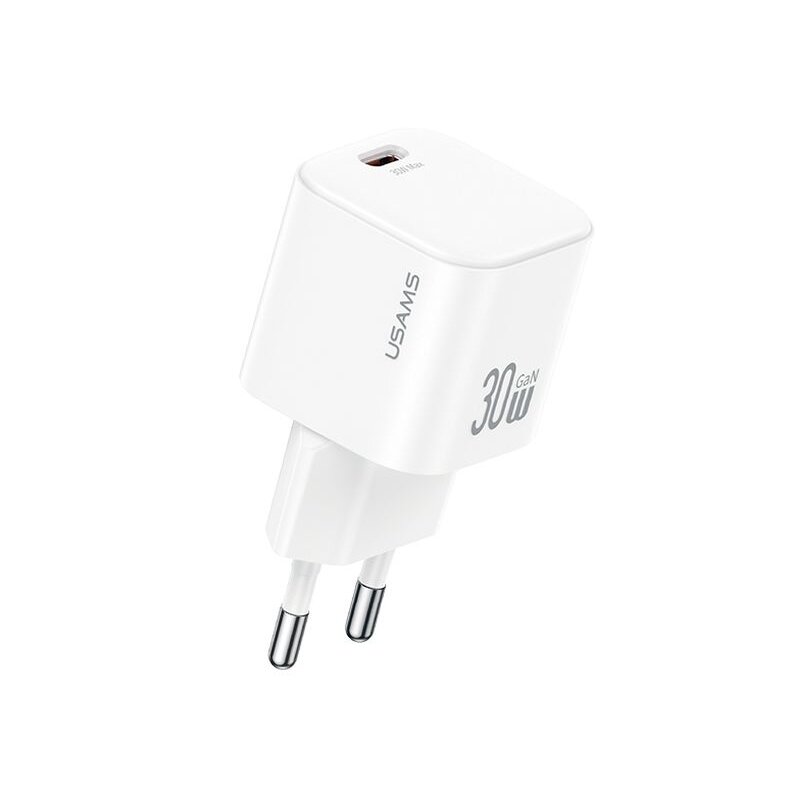 USAMS JO Series CC262 30W USB-C + kabel USB-C/USB-C 1m Biały