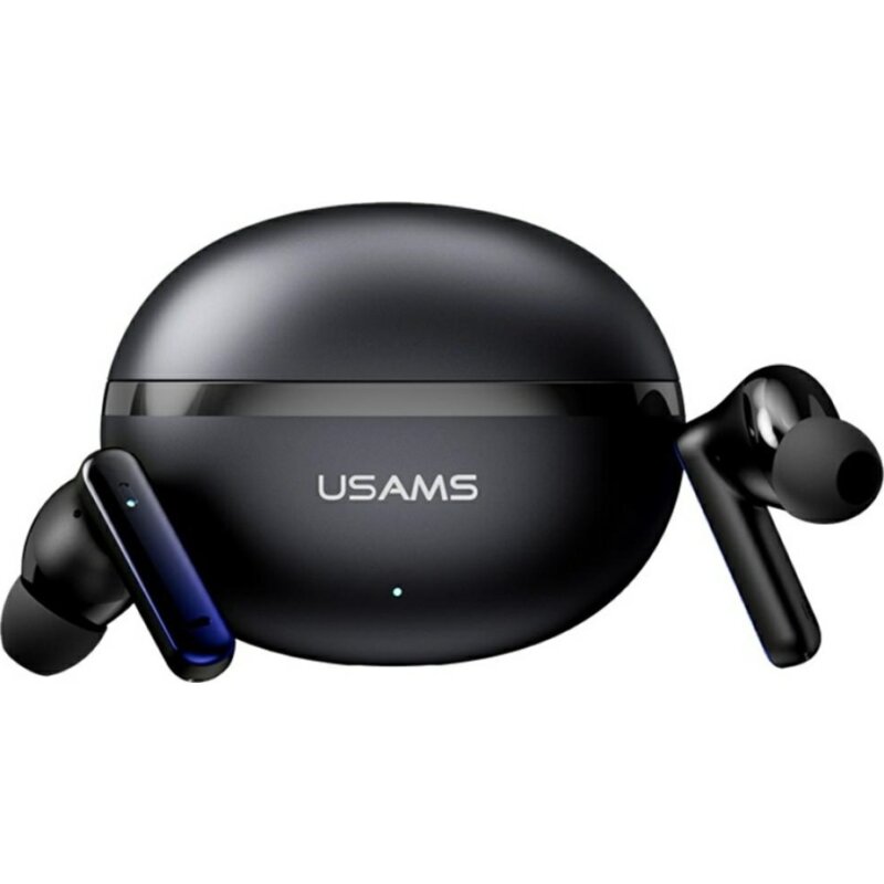 USAMS Echo E02 TWS ANC+ENC Dokanałowe Bluetooth 5.3 Czarny