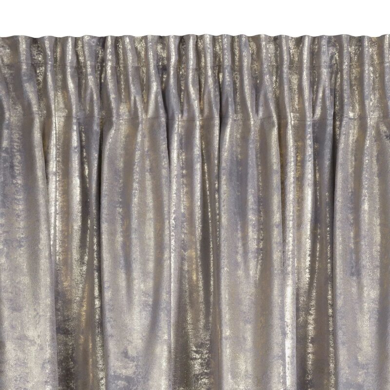 Zasłona EUROFIRANY Renia 140 x 270 cm Stalowo-złoty