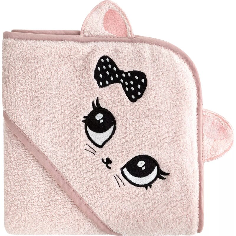 Ręcznik z kapturem Baby (72) Różowy 100 x 100 cm