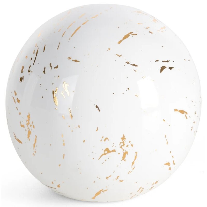 Kula dekoracyjna EUROFIRANY Ariela 2 10 x 10 cm Biały