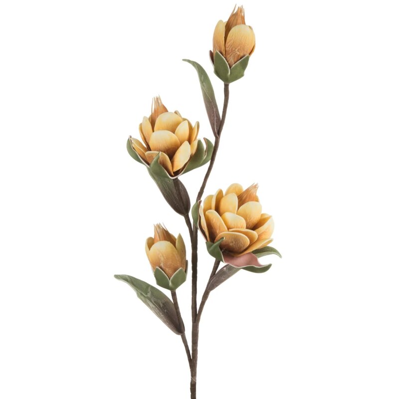 Sztuczny kwiat EUROFIRANY Flore 470833 Magnolia Jasnobrązowy