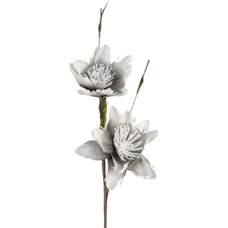 Kwiat dekoracyjny EUROFIRANY Flore 796 85 cm Srebrny