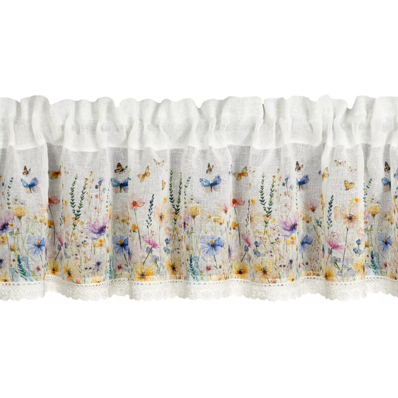 Firana gotowa EUROFIRANY Rozalie 150 x 30 cm Biały