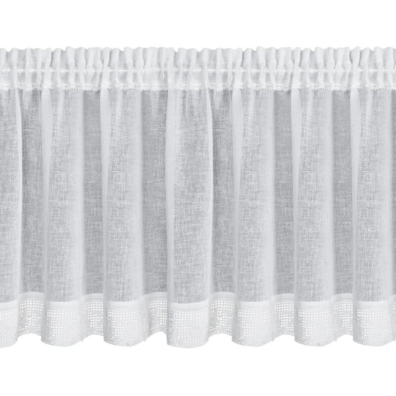 Firana gotowa EUROFIRANY Lari 150 x 60 cm Biały