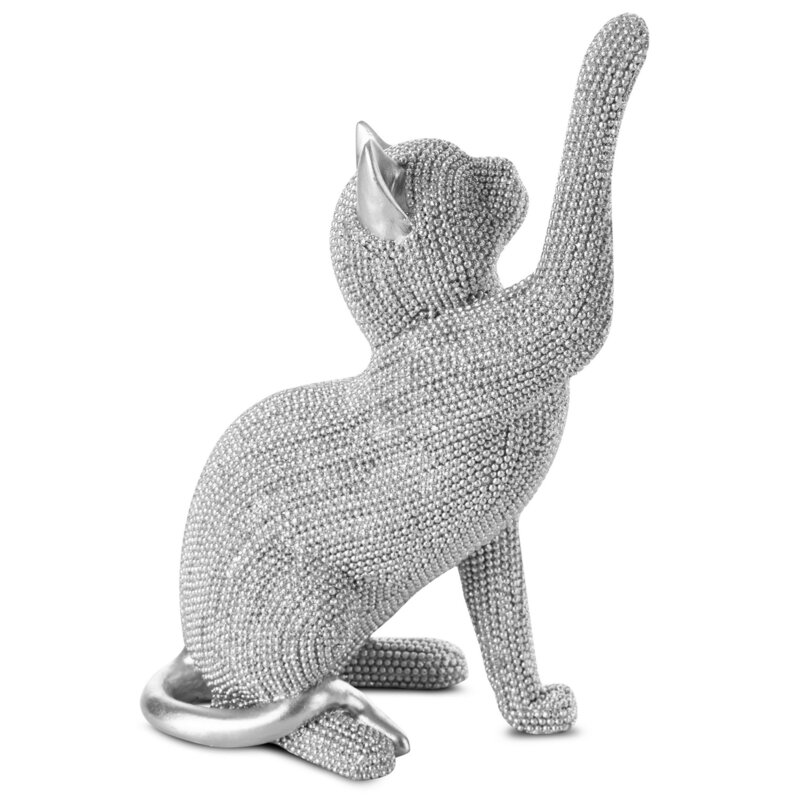 Figurka dekoracyjna EUROFIRANY Eldo 22 x 8 x 14 cm Srebrny