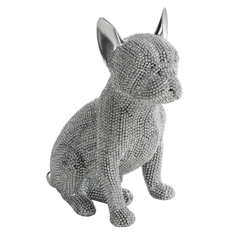 Figurka dekoracyjna EUROFIRANY Eldo 17 x 9 x 13 cm Srebrny