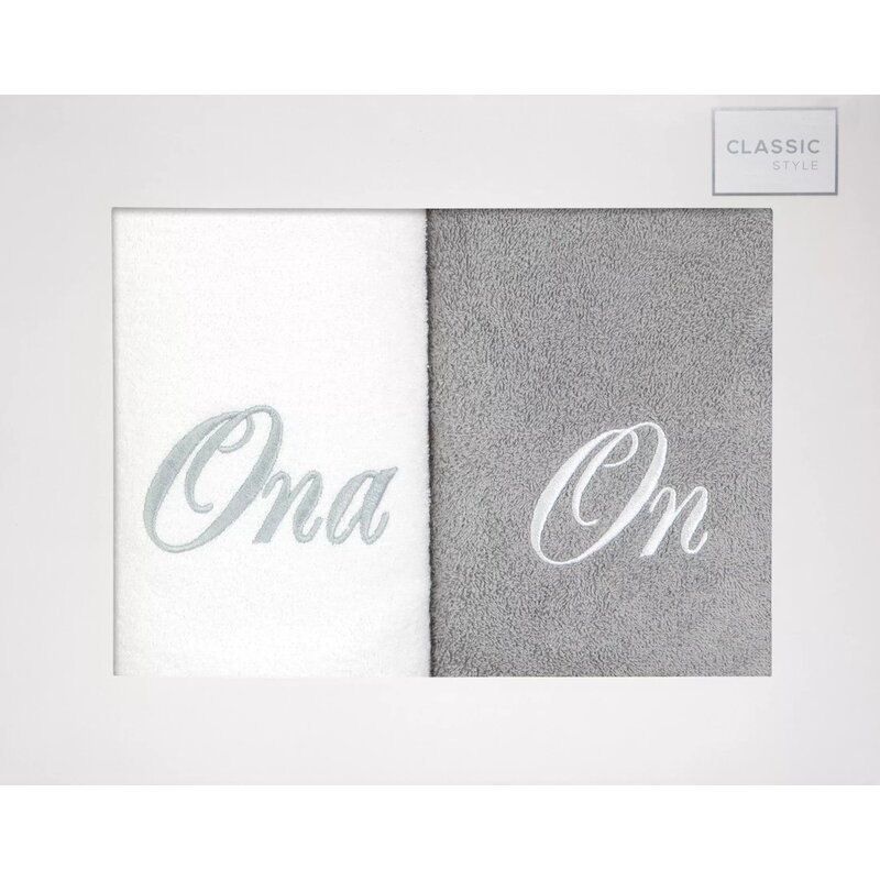 Zestaw ręczników Ona i On (2 sztuki)