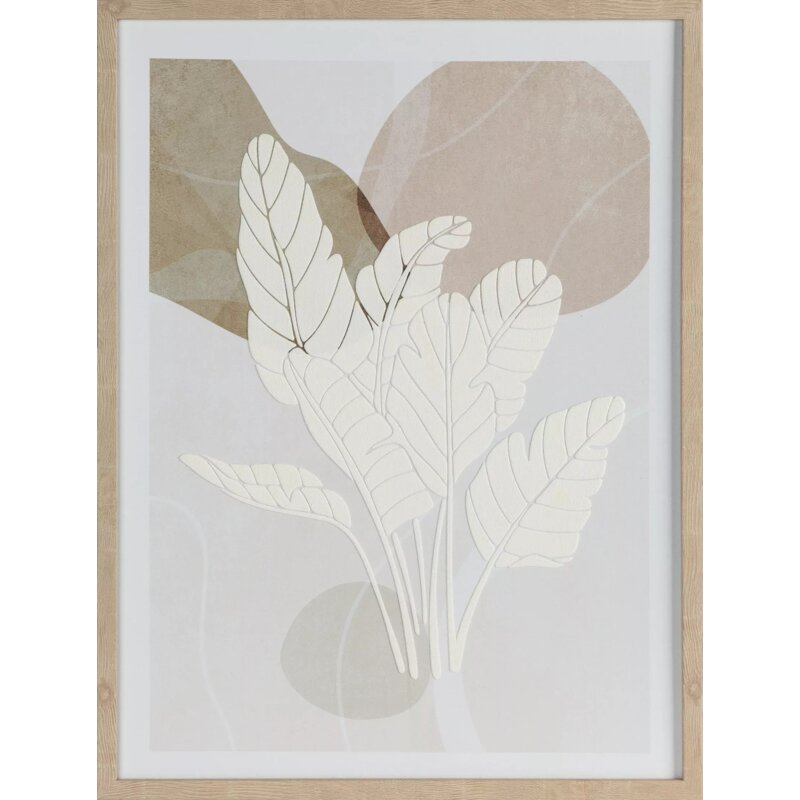Obraz EUROFIRANY 436135 45 x 60 cm Biało-beżowy