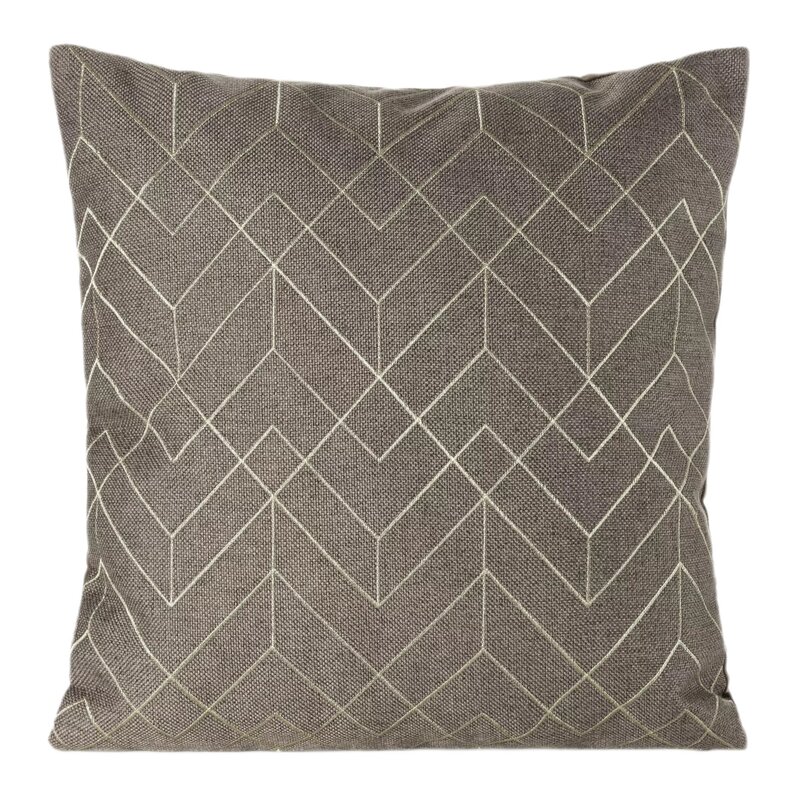 Poszewka EUROFIRANY Mila 45 x 45 cm Ciemnobeżowy