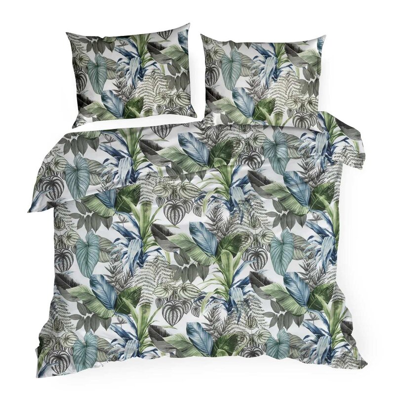 Pościel EUROFIRANY Davos 160 x 200 cm Zielono-biały