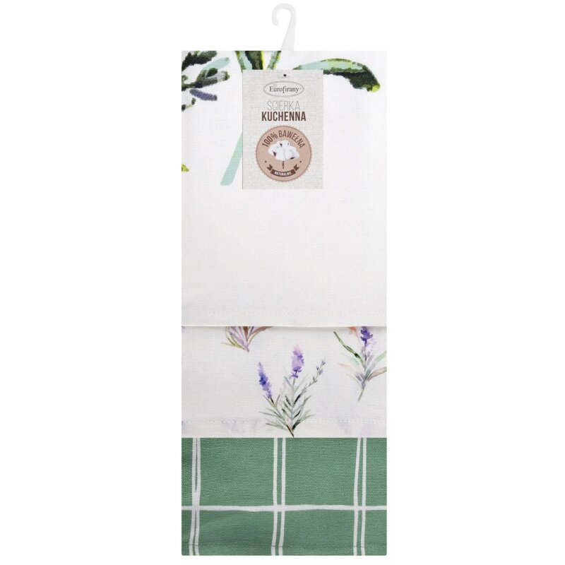 Ściereczka EUROFIRANY Lavender 50 x 75 cm Naturalny (3 sztuki)