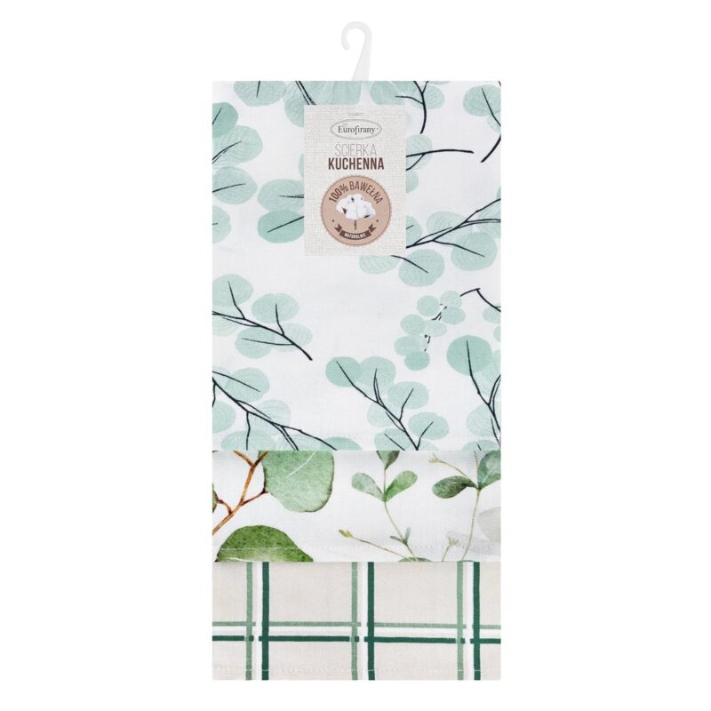 Ściereczka EUROFIRANY Clover 50 x 75 cm Zielony (3 szt.)