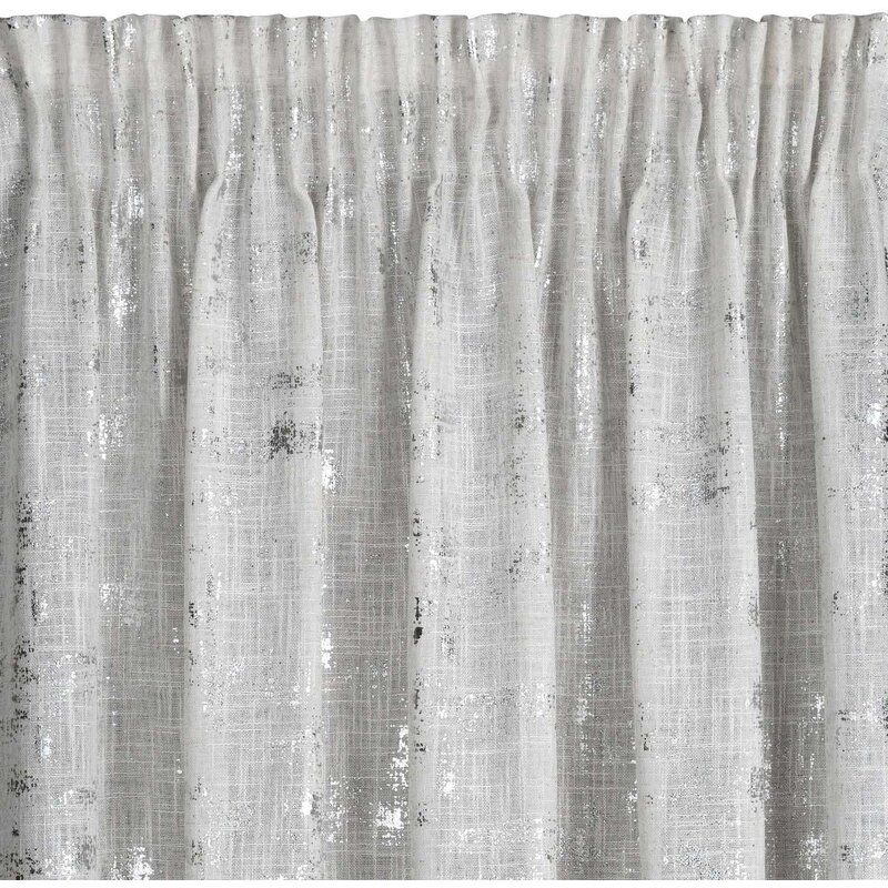 Zasłona EUROFIRANY Ines 140 x 270 cm Naturalno-srebrny