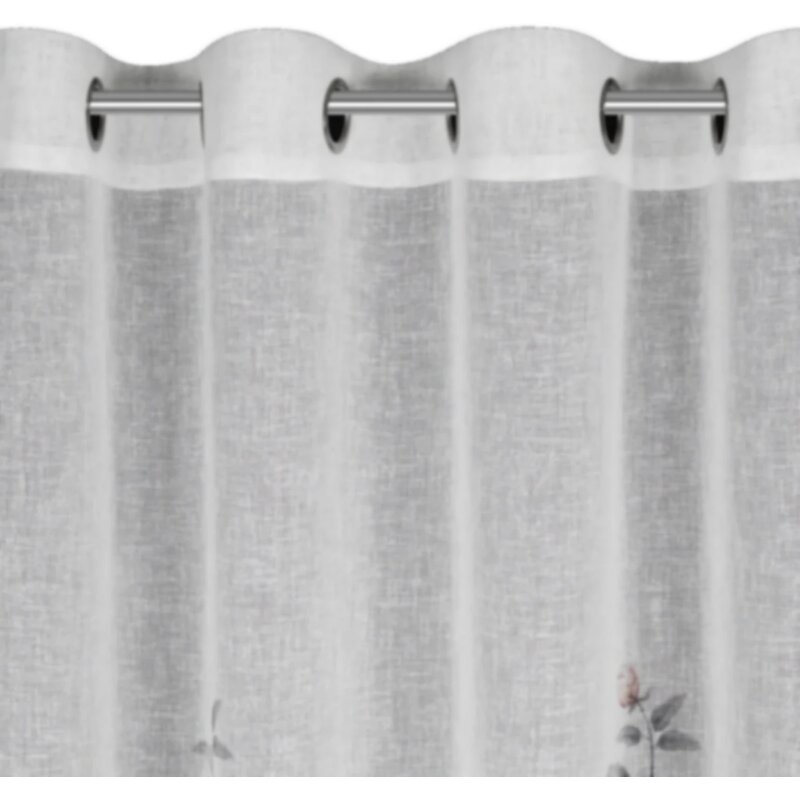 Zasłona EUROFIRANY Antea 140 x 250 cm Biało-różowy