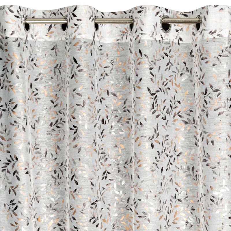 Zasłona EUROFIRANY Terry 140 x 250 cm Biało-miedziana