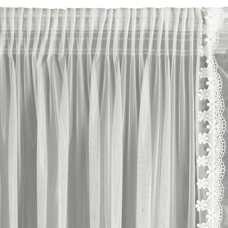 Firana gotowa EUROFIRANY Larisa 140 x 270 cm Biały