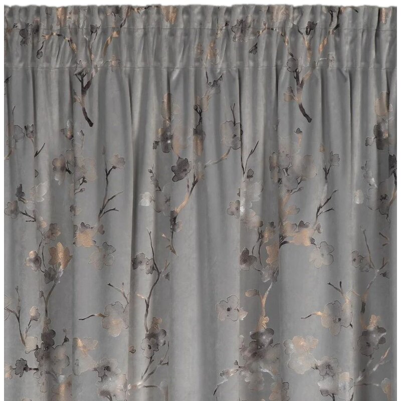 Zasłona EUROFIRANY Selena 140 x 270 cm Srebrno-szampański