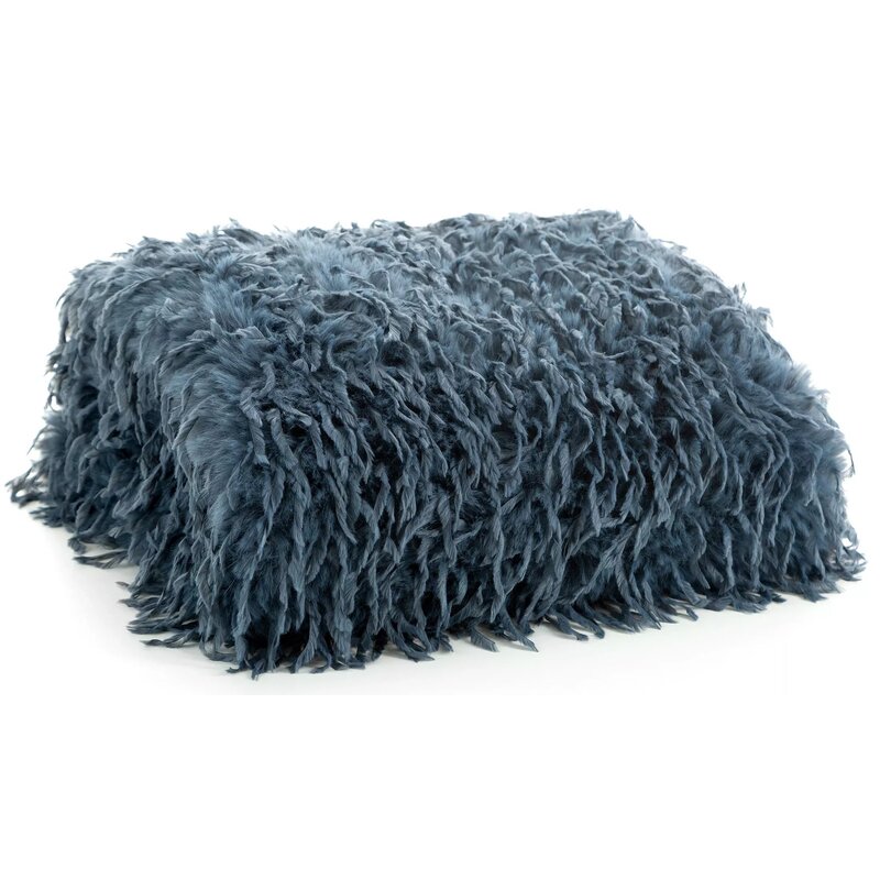 Koc EUROFIRANY Adore 130 x 170 cm Granatowy