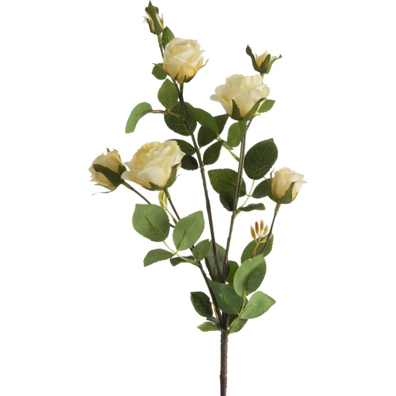 Sztuczny kwiat EUROFIRANY Natu 429 Róża Jasnożółty