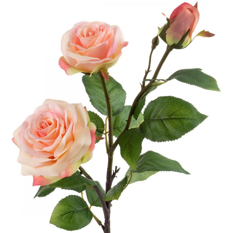 Sztuczny kwiat EUROFIRANY Natu 269 Róża Jasnoróżowy