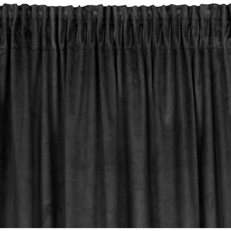 Zasłona EUROFIRANY Angelina 140 x 270 cm Czarno-turkusowy