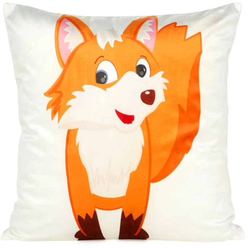 Poszewka EUROFIRANY Kids 9A 45 x 45 cm Biało-pomarańczowy