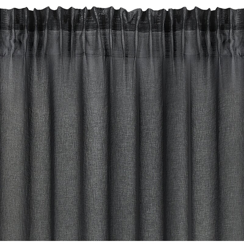 Firana gotowa EUROFIRANY Dolly 140 x 250 cm Czarny