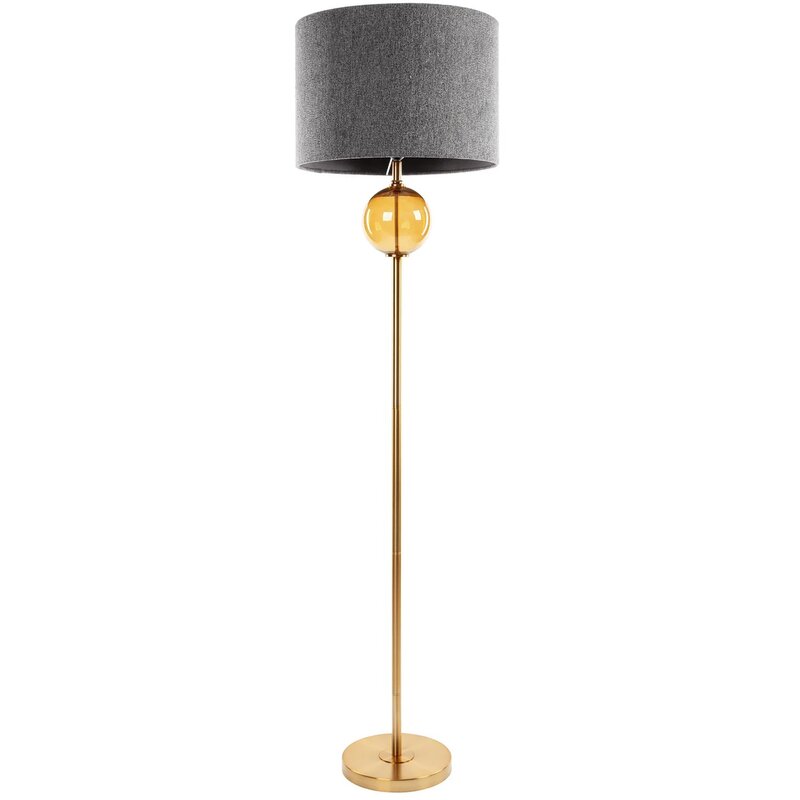 Lampa podłogowa EUROFIRANY Leona 467323 Popielato-złoty wysokość 165 cm