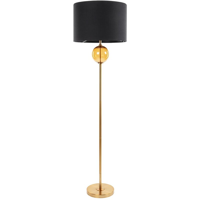 Lampa podłogowa EUROFIRANY Leona 467325 Czarno-złoty wysokość 165 cm
