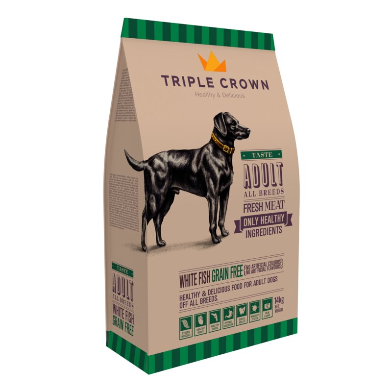 Karma dla psa TRIPLE CROWN Tasteful Grain Free Biała ryba 14 kg