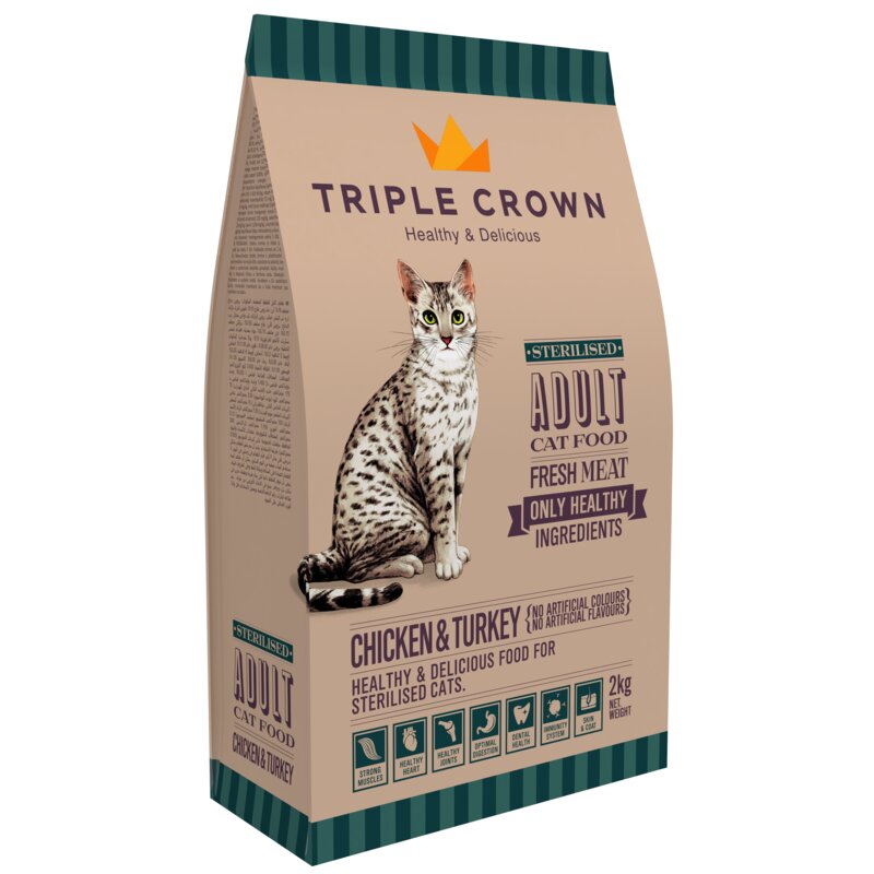 Karma dla kota TRIPLE CROWN Sterilised Cat 2 kg
