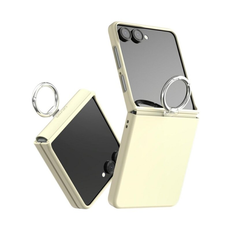 Etui ARAREE Aero Flex R Reast-Grip Ring do Samsung Galaxy Z Flip 7 Kremowy