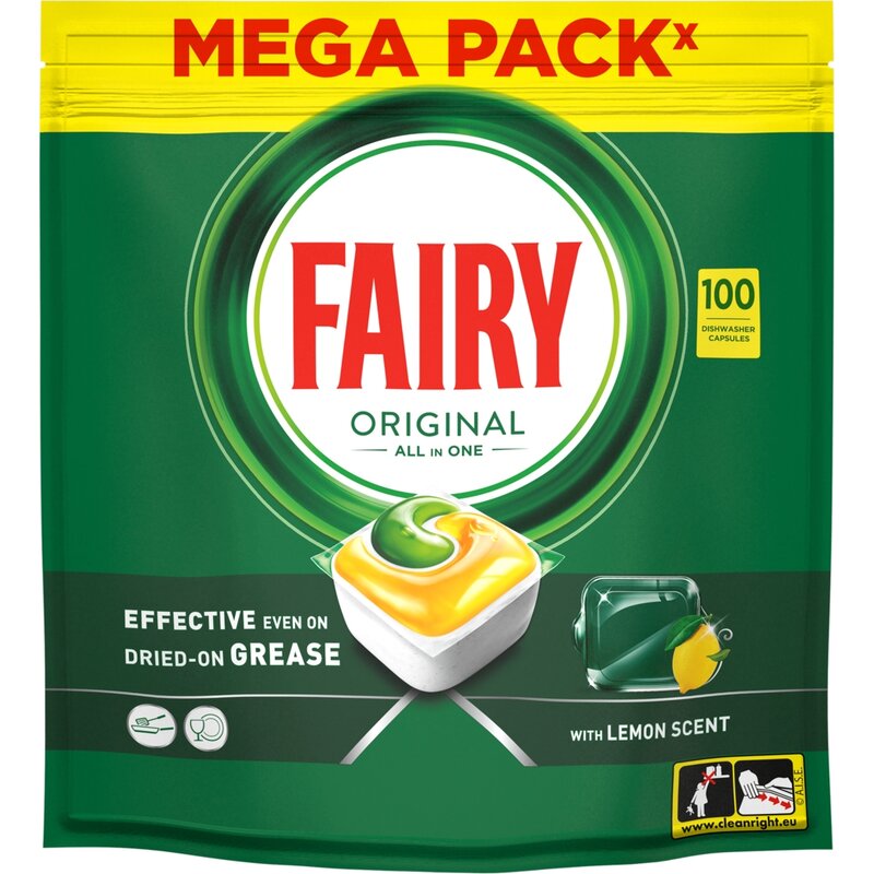 Kapsułki do zmywarek FAIRY Original All in One Cytryna - 100 szt.