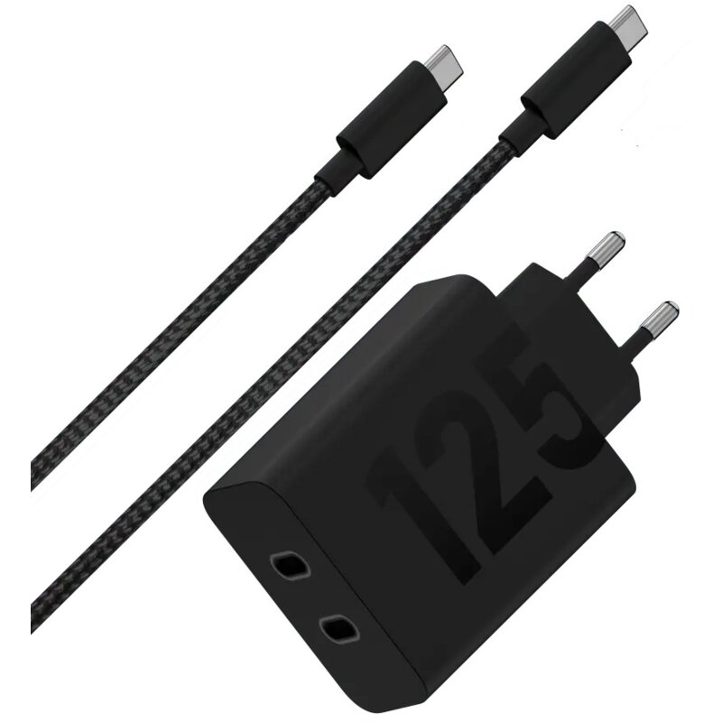 Motorola TurboPower 2x USB-C 125W Czarny + kabel USB-C