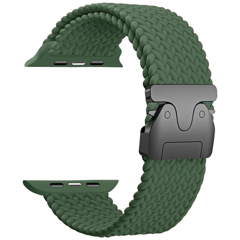 Pasek BELINE Woven Nylon Parachute do Apple Watch do koperty 38/40/41 mm Oliwkowy