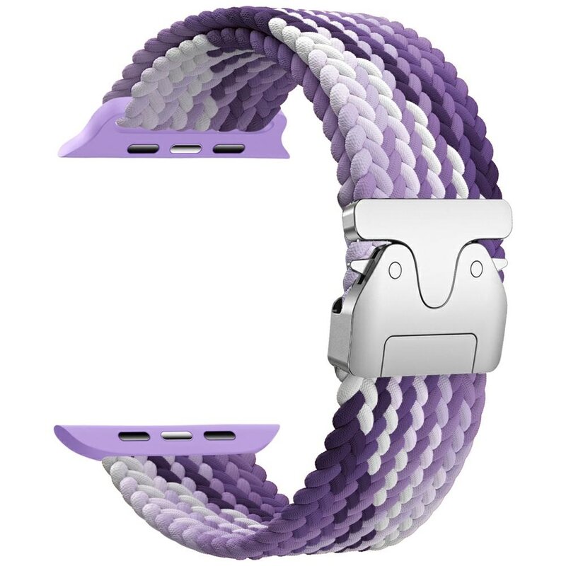 Pasek BELINE Woven Nylon Parachute do Apple Watch do koperty 42/44/45/49mm Fioletowy