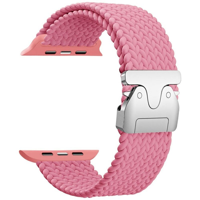 Pasek BELINE Woven Nylon Parachute do Apple Watch do koperty 42/44/45/49mm Różowy