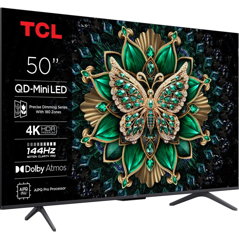 Telewizor TCL 50C69K 50" QD-Mini LED 4K 144 Hz VRR Google TV Dolby Atmos Dolby Vision HDMI 2.1
