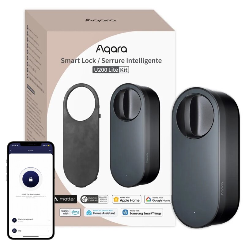 Zamek szyfrowy AQARA Smart Lock U200 Lite Czarny