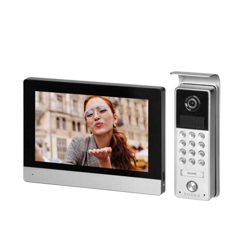 Zestaw wideodomofonowy CERES ORNO OR-VID-ME-1056FHD/B Czarno-srebrny