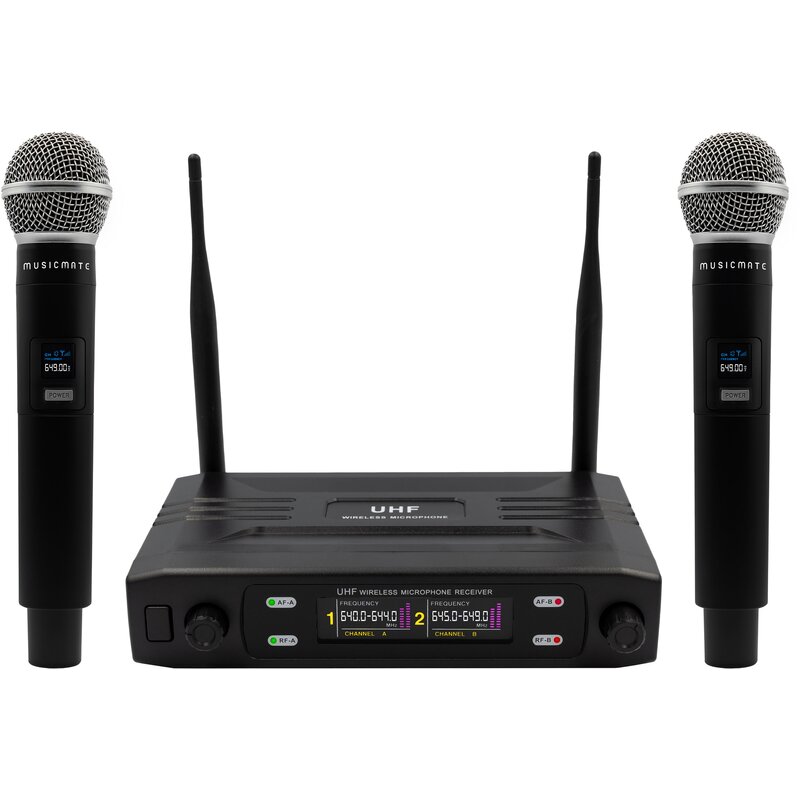 Zestaw mikrofonowy bezprzewodowy MUSICMATE MM-500 VocalPro Duo