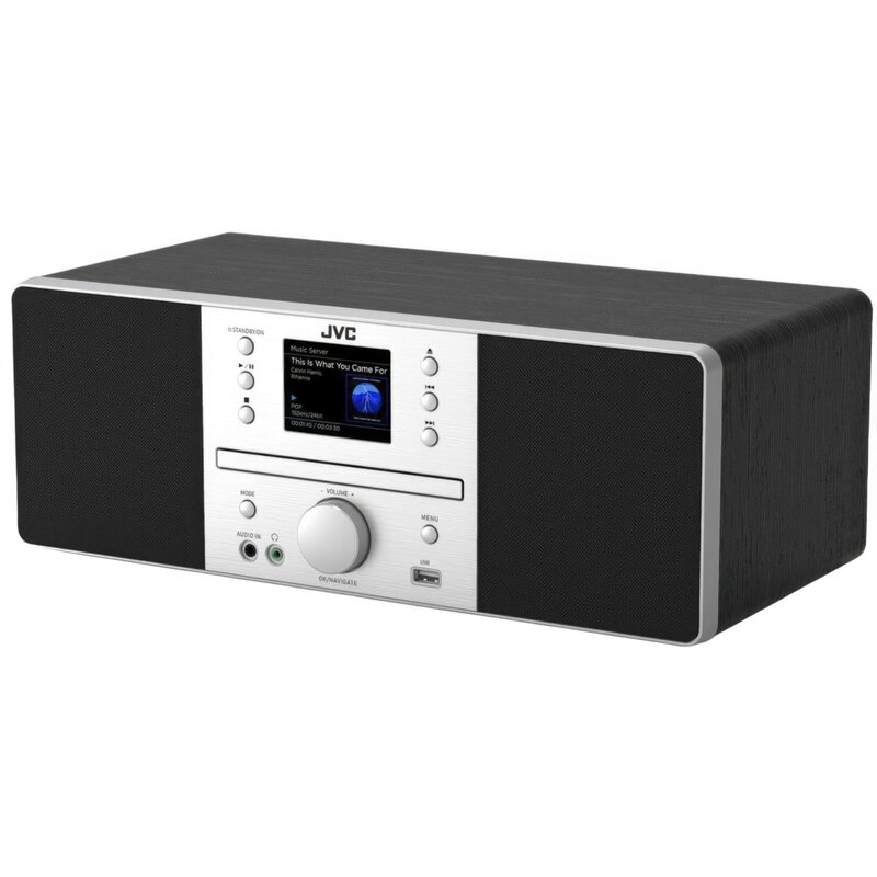 Mini wieża internetowa JVC RD-E874B Wi-Fi Bluetooth DAB+ CD Czarna